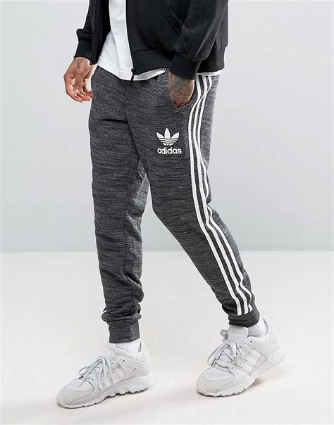 mens black adidas original joggers|Adidas joggers men's outfit.